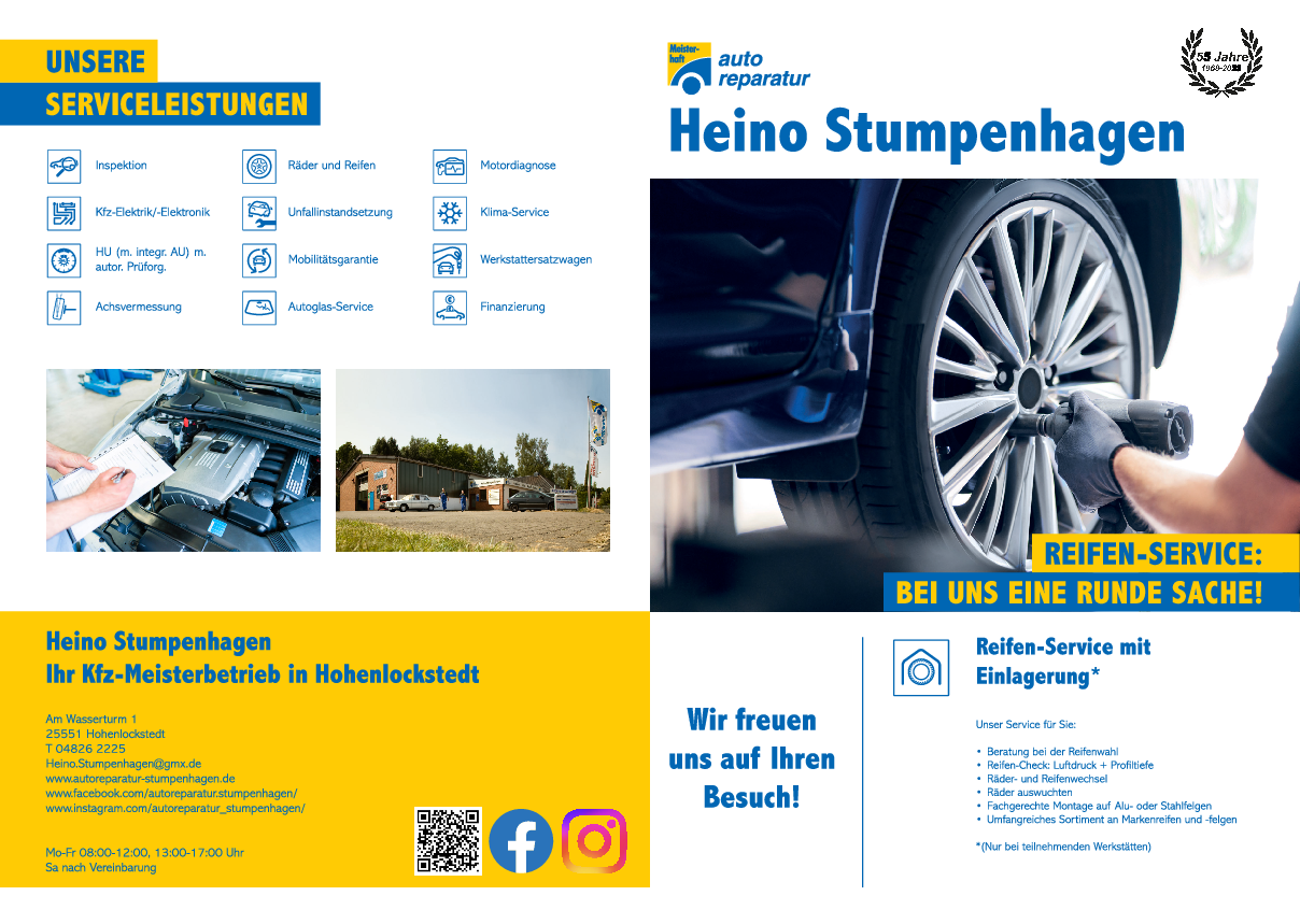 Werkstattprospekt von Heino Stumpenhagen Bild von Werkstattprospekt von Heino Stumpenhagen